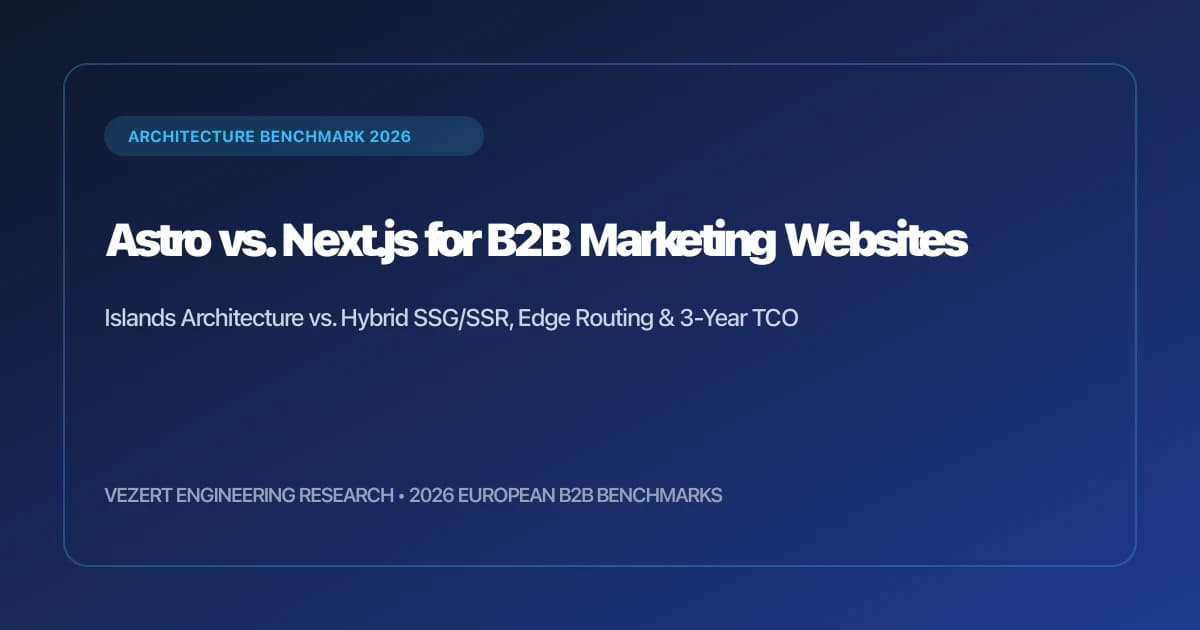 Astro vs. Next.js voor B2B-marketingwebsites en portalen 2026