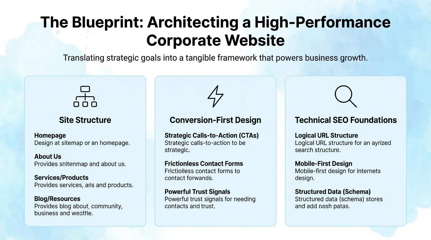 High-performance corporate website architecture blueprint