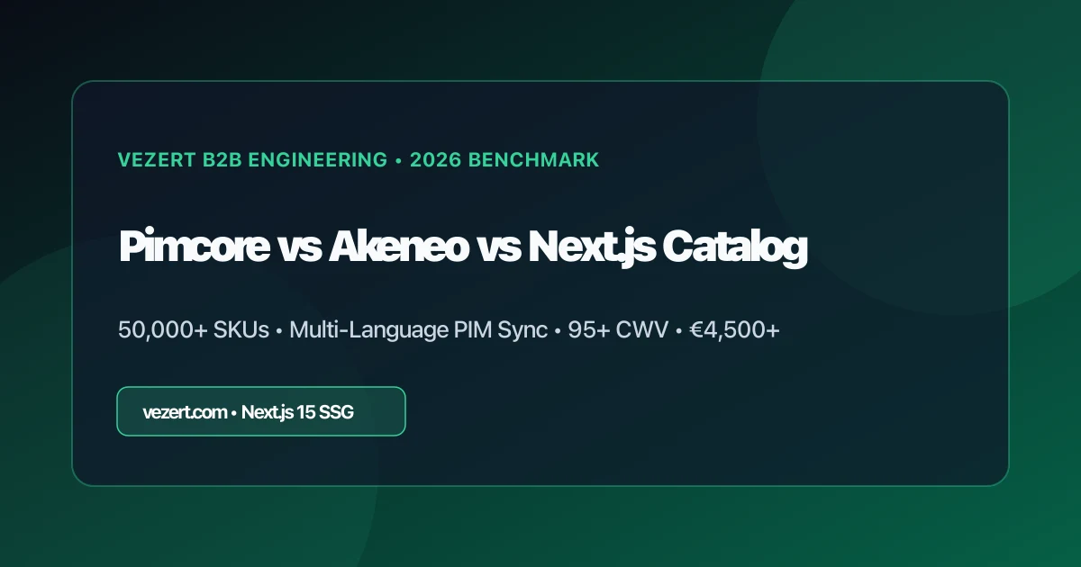 Pimcore vs. Akeneo vs. Maatwerk Next.js B2B-catalogus vergelijking 2026