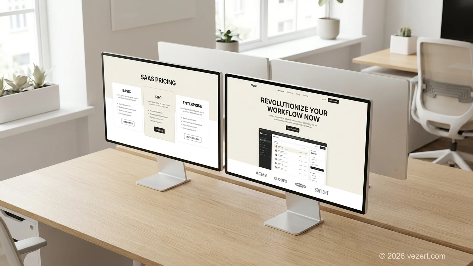 Structure de homepage de design web SaaS montrant le hero, la preuve sociale, les fonctionnalités et les sections CTA