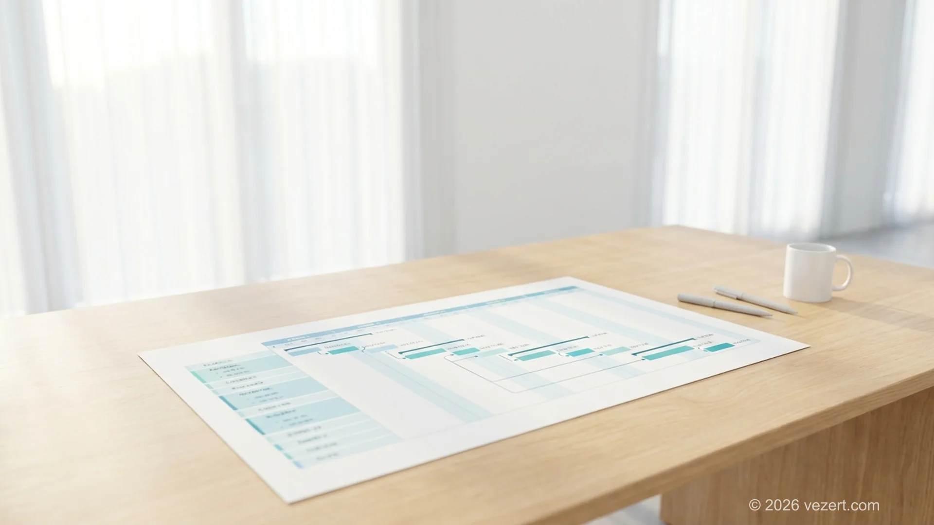 Website development timeline showing project phases from discovery and planning through development, testing, and launch