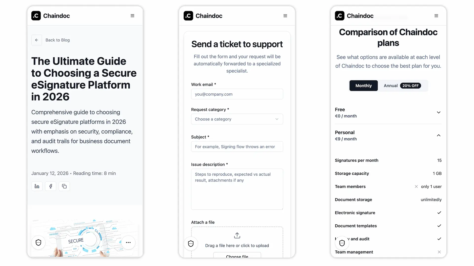 Chaindoc interface variation