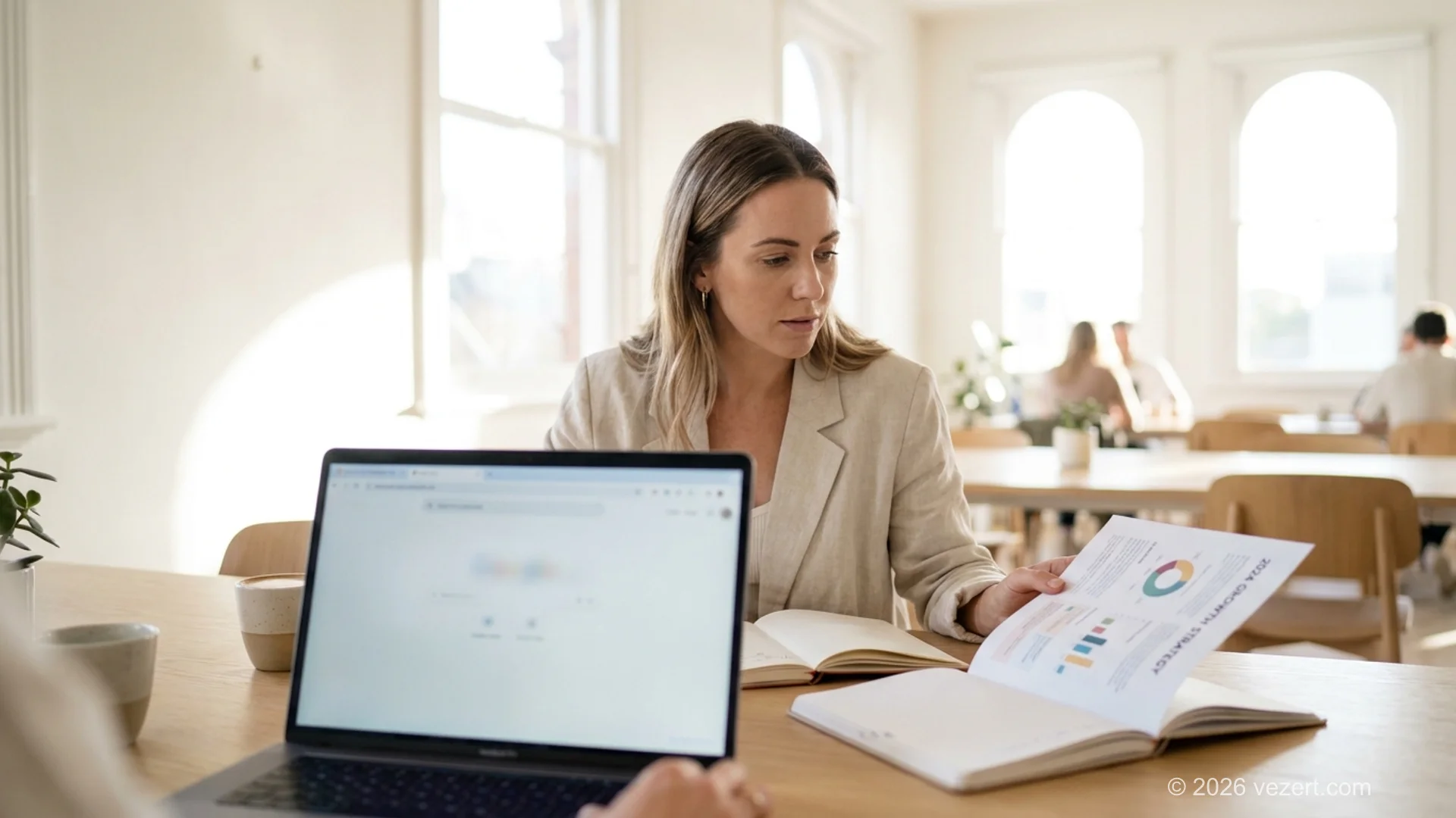 Founder comparing an AI website builder against a web design agency proposal on a laptop