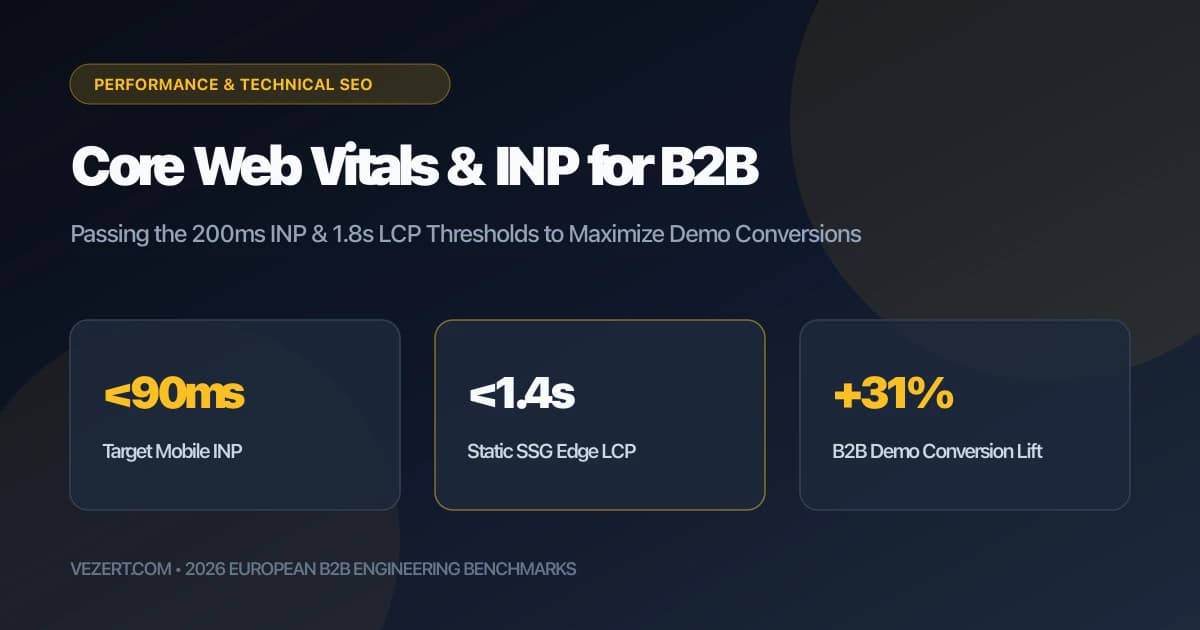 Core Web Vitals and INP Optimization Benchmarks for B2B Websites in 2026