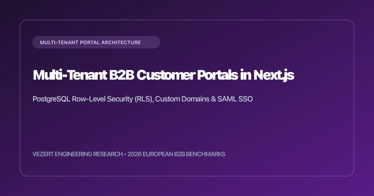 Multi-tenant B2B-klantportaal architectuur in Next.js 2026